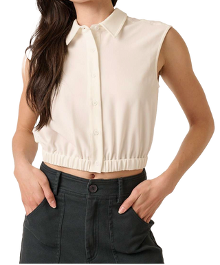 Hold Me Close Cropped Button Down