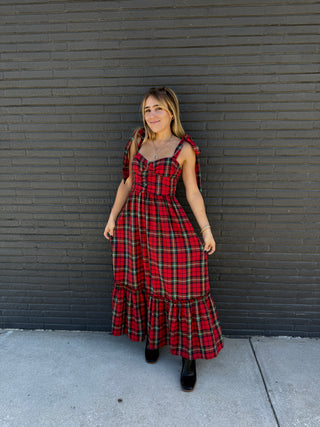 Midi Plaid Dress