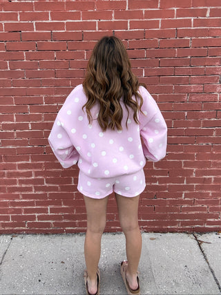 Pink Polka Dot Sweatshirt