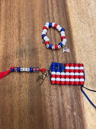 American Flag Beaded Accessory Workshop June 20 2-4 pm