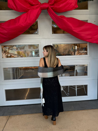 Gray Mint Plaid Scarf