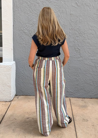 Free People Chambers Laidback Striped Pull-On Pants