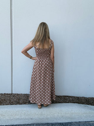 Charming Polka Dot Midi Dress