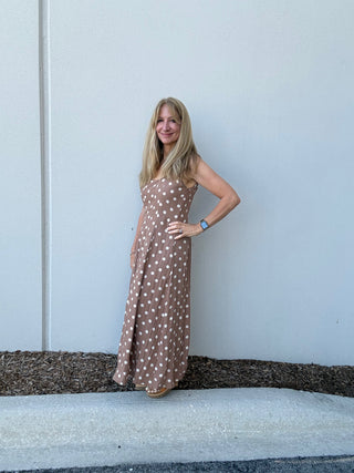 Charming Polka Dot Midi Dress