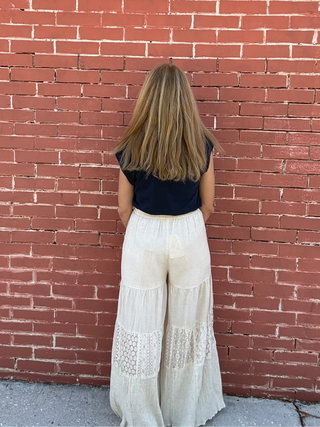 Artisan Natural Tiered Wide Leg Pants