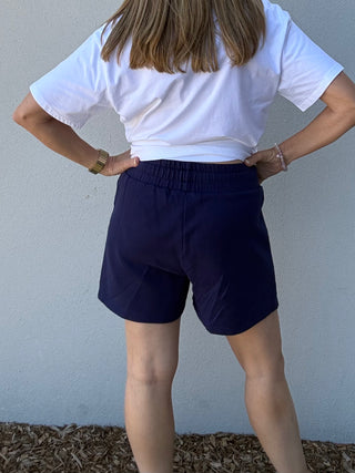 Cotton Comfort Shorts - Navy