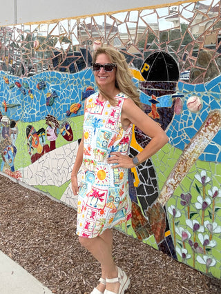 Tropical Print Mini Dress