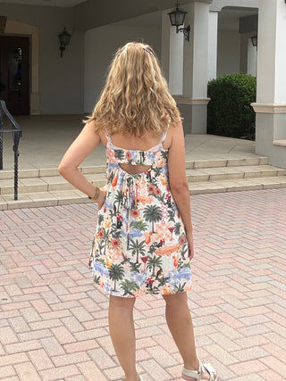 Monaco Tropical Linen Mini Dress