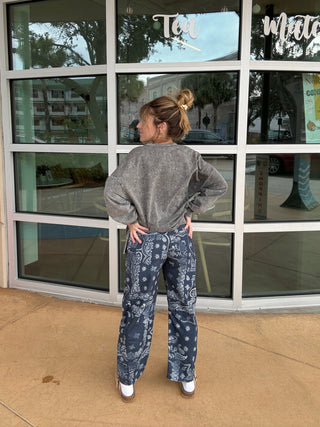 Good Luck Printed Barrel Jean Free People