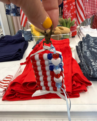 DIY USA Flag Bag Charm Kit