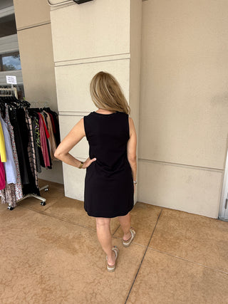 Z Supply Sloan V-Neck  Mini Dress  Black