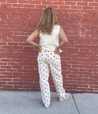 High Rise Polka Dot Pants