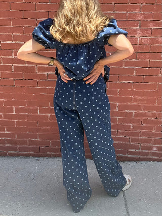 Denim Polka Dot Jeans