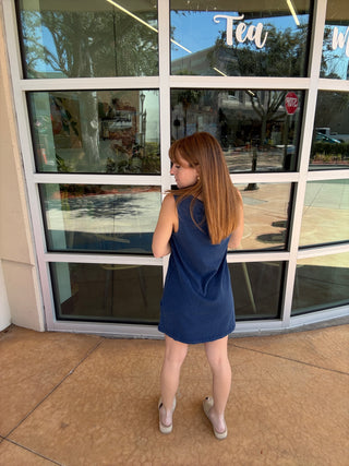 Z Supply Solace Jersey Denim Mini Dress