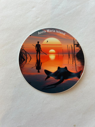 AMI Stingray Sunset Sticker