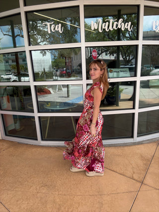 Free People Sasha Maxi Dress in Strawberry Combo