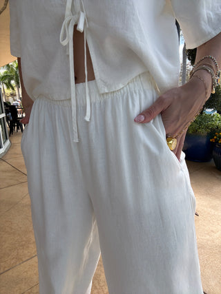 Z Supply Scout Linen White Pant