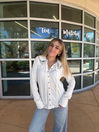 Juniper Long Sleeve Top Cream Free People