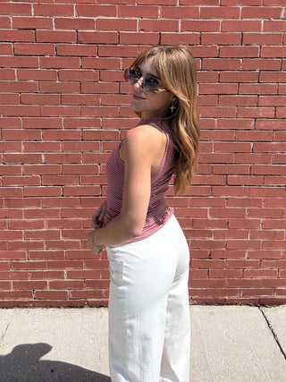 Free People So Soft Striped Tank - Rose Combo