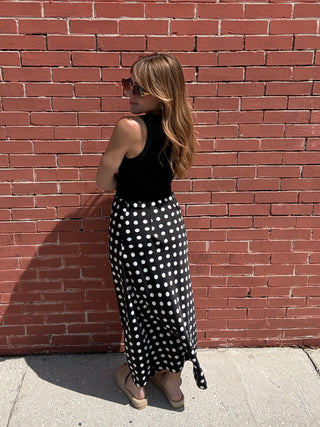 Timeless Polka Dot Midi Skirt