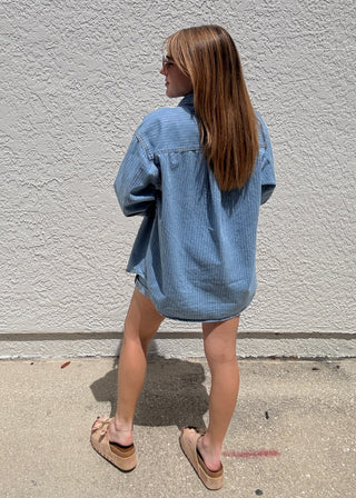 Daze Denim Haven Long Sleeve Shirt in Whimsy Stripe