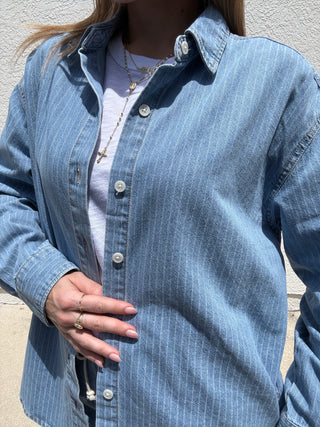 Daze Denim Haven Long Sleeve Shirt in Whimsy Stripe