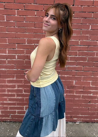 Z Supply - Classic Slub Scoop Tank in Sunnyside Yellow