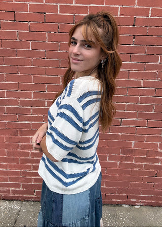 Z Supply Prado Stripe Sweater Tee