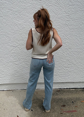Ella Mid Rise Denim Jean Vintage Wash
