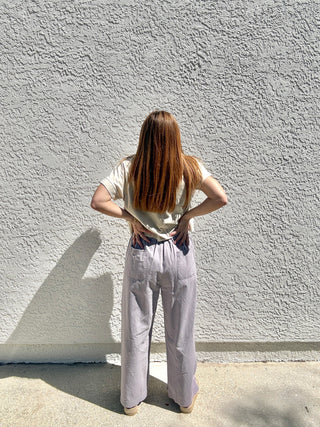Wide Leg Lavender Pants