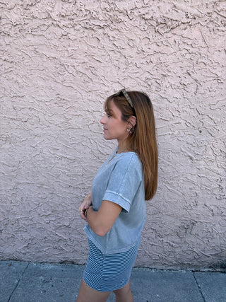 Striped Drawstring Shorts