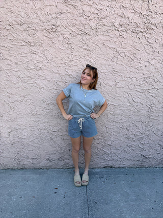 Striped Drawstring Shorts