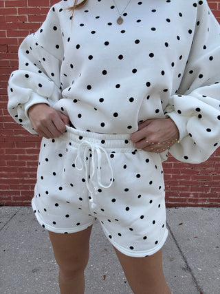 Polka Dot Sweat Shorts