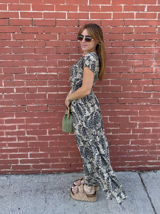 V Neck Maxi Dress