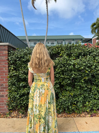 Free People Sasha Maxi Dress in Lemon Combo