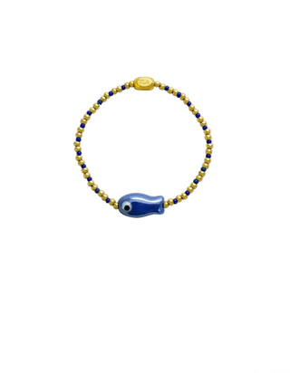 ISLA Cobalt Lucky Fish- Stretch Bracelet