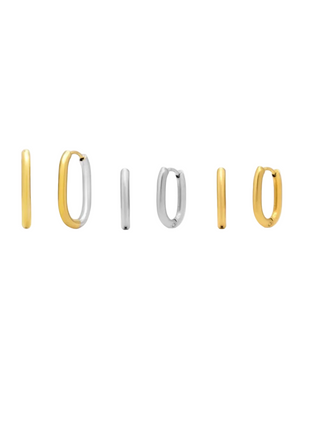 ISLA Hoop Hoop Hooray Two-Tides Mixed Metals Set