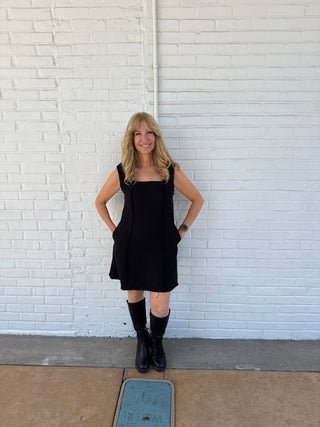 Little Black Mini Dress& Pockets Square neck