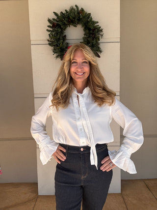 Mary Lou Silky Top Ivory Free People