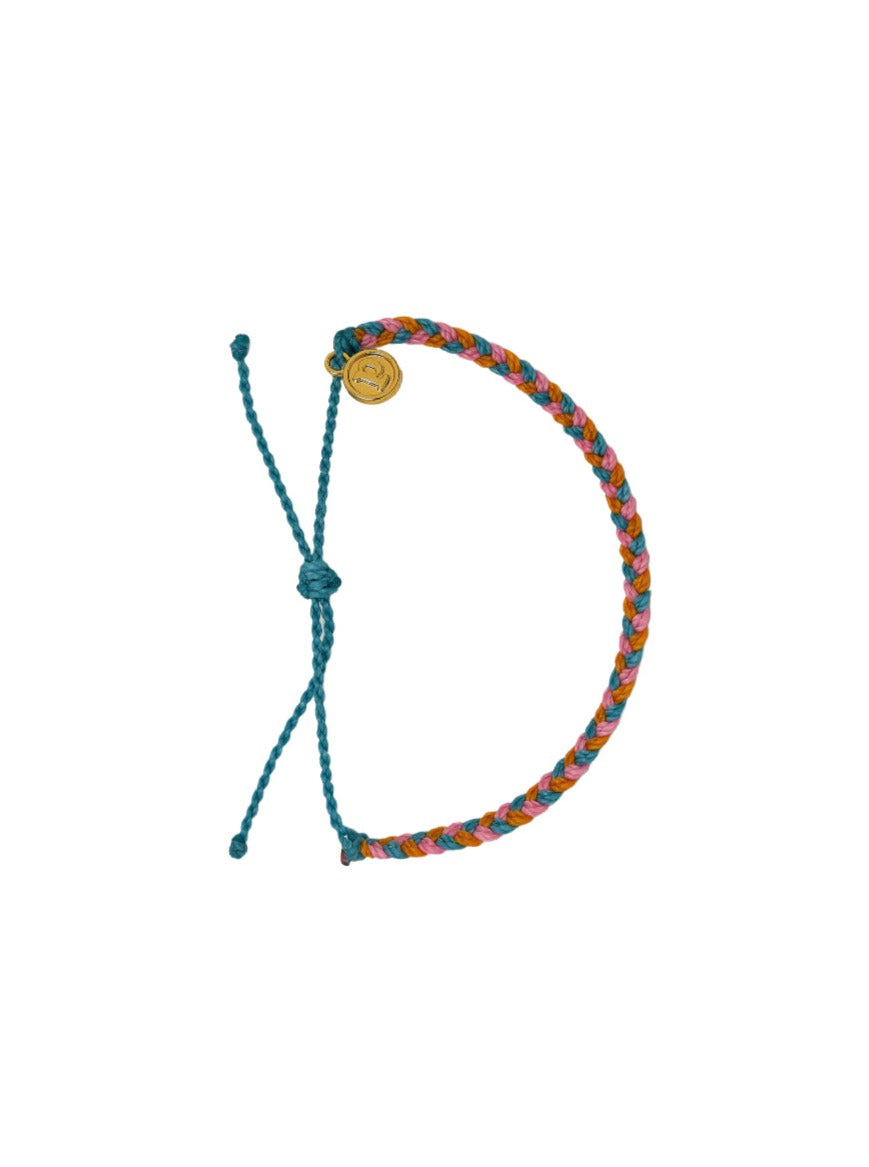 Pura Vida Mini Braided Bracelet in Tropic  Our new Mini Braided bracelets are a delicate take on a classic style. Every bracelet is 100% waterproof. Go surf, snowboard, or even take a shower with them on. Wearing your bracelets every day only enhances the natural look and feel. Every bracelet is unique and hand-made therefore a slight variation in color combination may occur.  Brand: Pura Vida Material: 100% Waterproof, Wax-Coated Size & Fit: Adjustable from 2-5 Inches in Diameter 