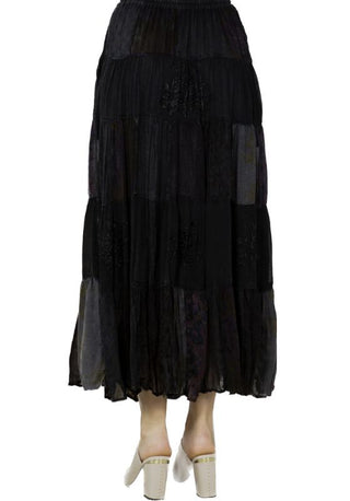New York Charcoal Tiered Skirt
