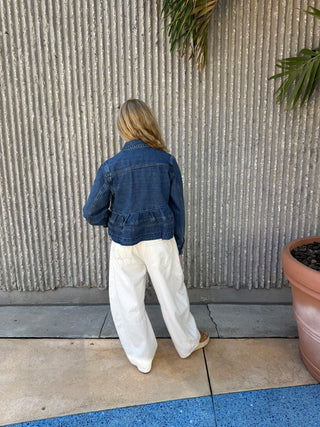 Peplum Denim Jacket