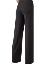 Perfect Pant Wide Leg Classic Black is designed with smoothing premium ponte fabric, this totally machine-washable Wide Leg pant features a comfortable pull-on design and offers a sleek look.  Back View. 68% Rayon, 28% Nylon, 4% Elastane. 