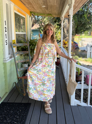 Pina Colada Tropical Print Skirt Set