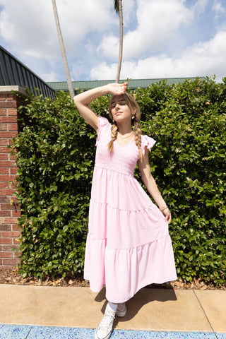 Pretty in Pink Midi Dress