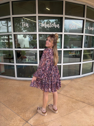 Puff Sleeve Tiered Short Dress