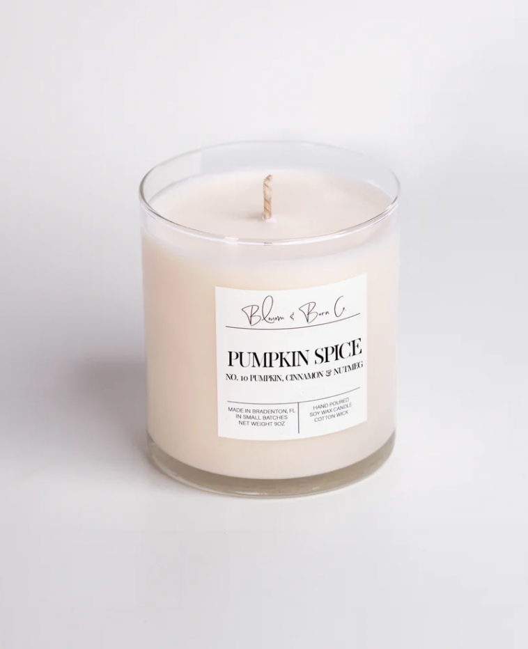 Pumpkin Spice Blossom And Burn Candle