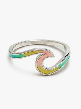 Pura Vida Tie Dye Wave Ring  Make waves this summer with our Tie Dye Wave Ring. Available in a silver finish and a fun tie-dye design, our Tie Dye Wave Ring adds a splash of summer fun to your look.