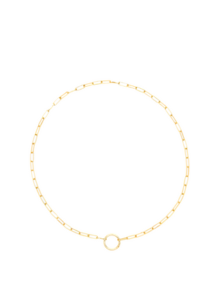 Pura Vida Harper Round Charm Chain Choker Gold