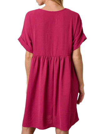 Relaxed Afternoon Dress in Magenta